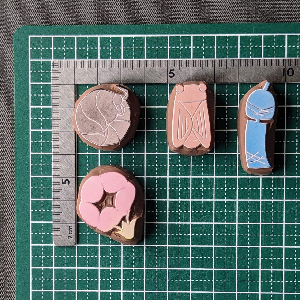 消しゴムはんこ　なつのおにわセット | 5枚目