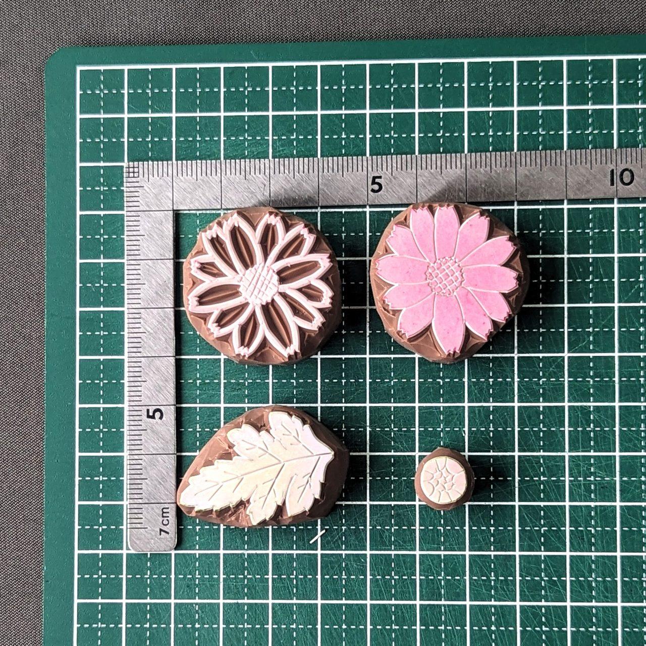 消しゴムはんこ　小菊セット | 5枚目