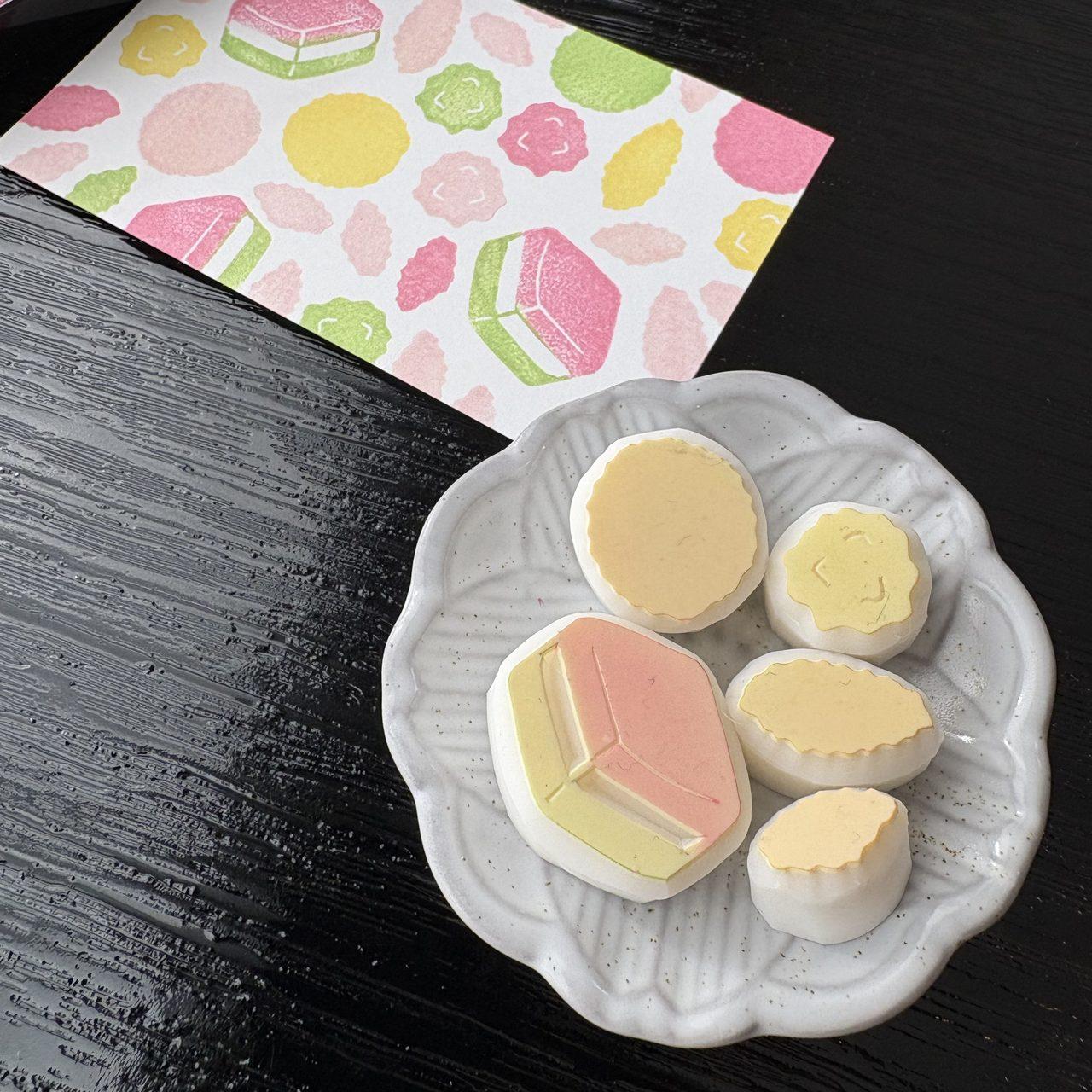 消しゴムはんこ　ひなまつりひなあられひしもちセット | 3枚目