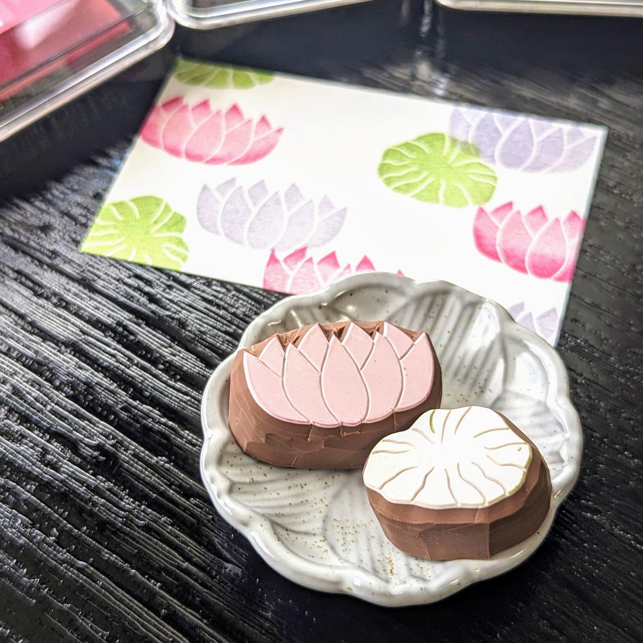 消しゴムはんこ　はすの花セット