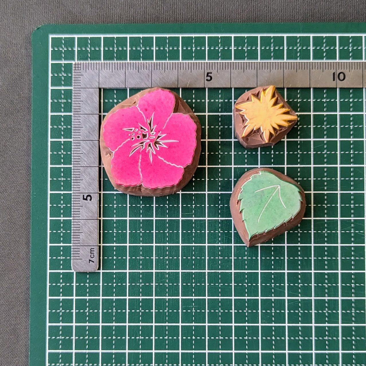 消しゴムはんこ　ハイビスカスセット | 5枚目