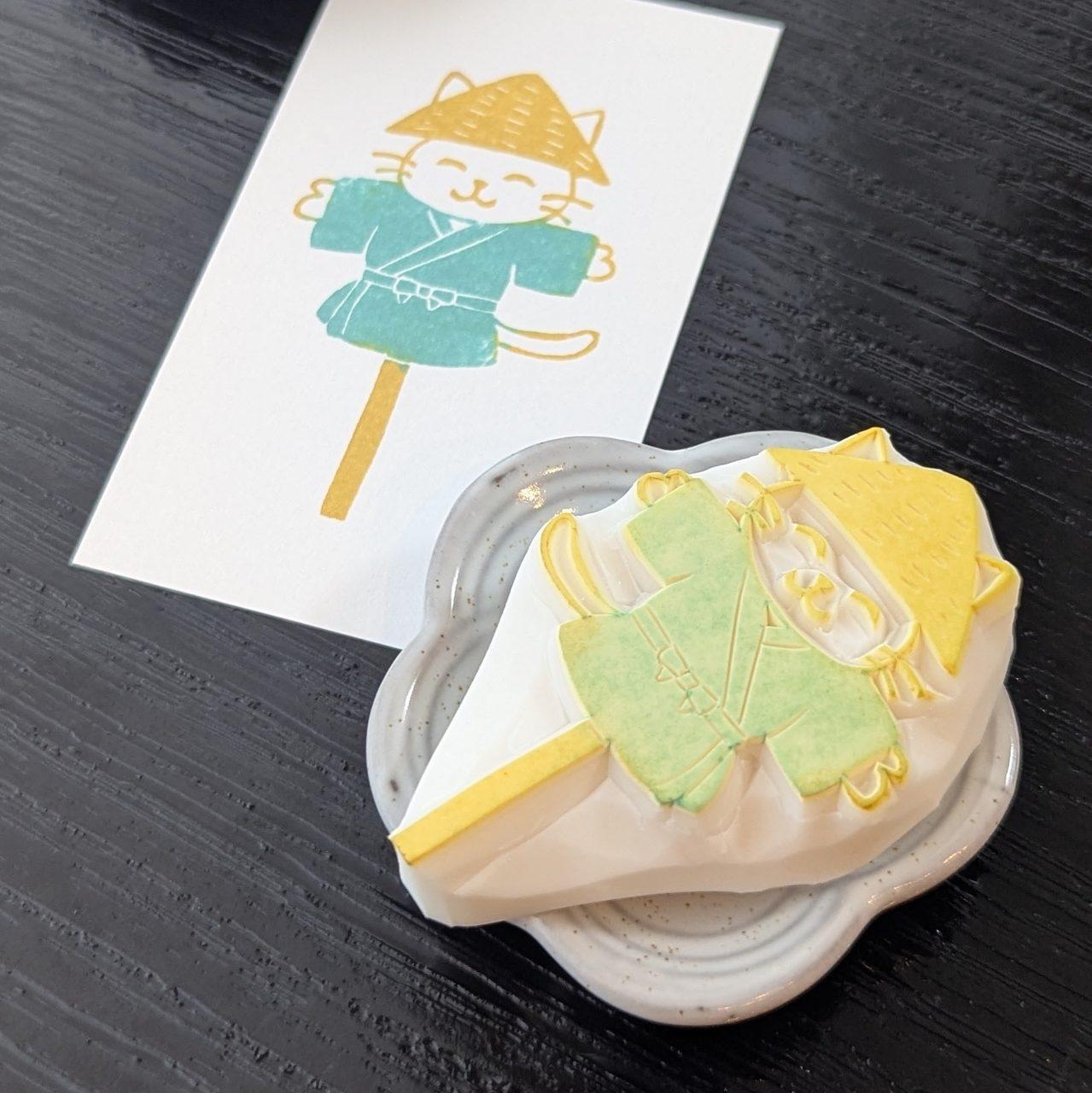 消しゴムはんこ　ねこかかしはんこ | 3枚目