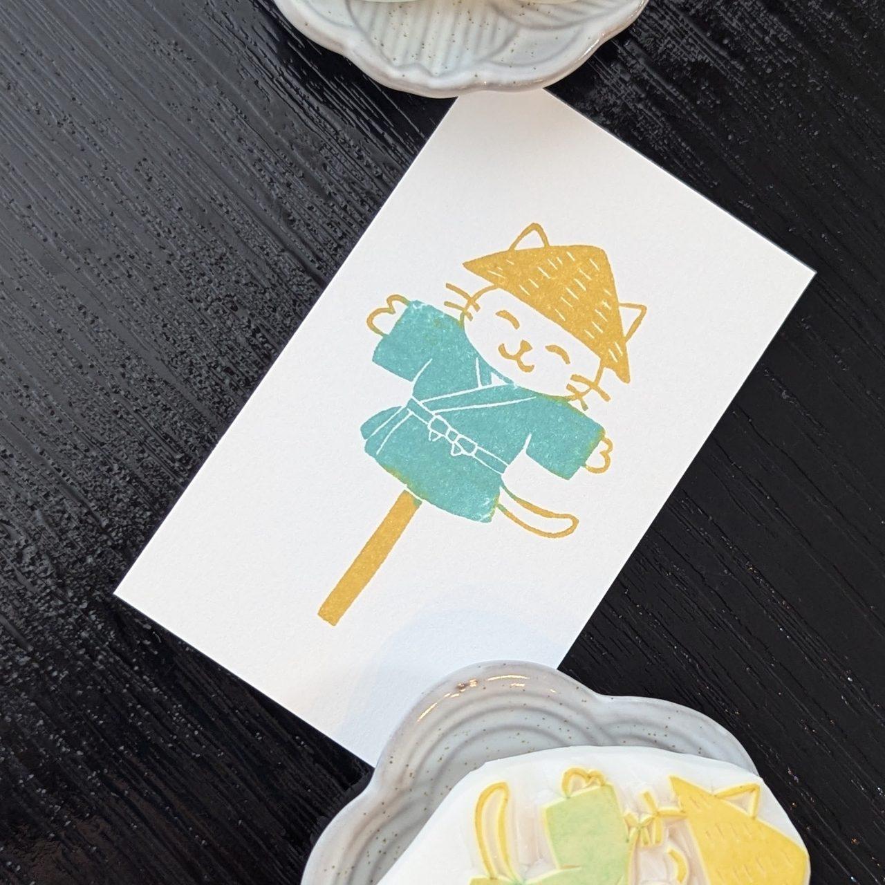 消しゴムはんこ　ねこかかしはんこ | 5枚目
