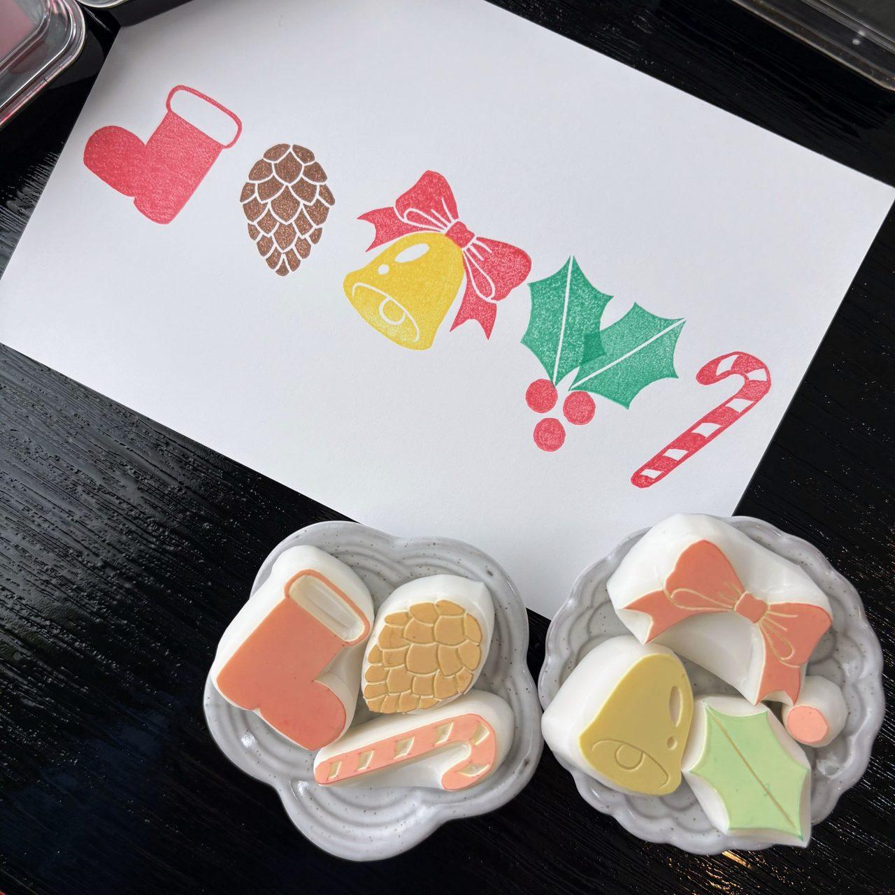 消しゴムはんこ クリスマスセット1枚目の画像