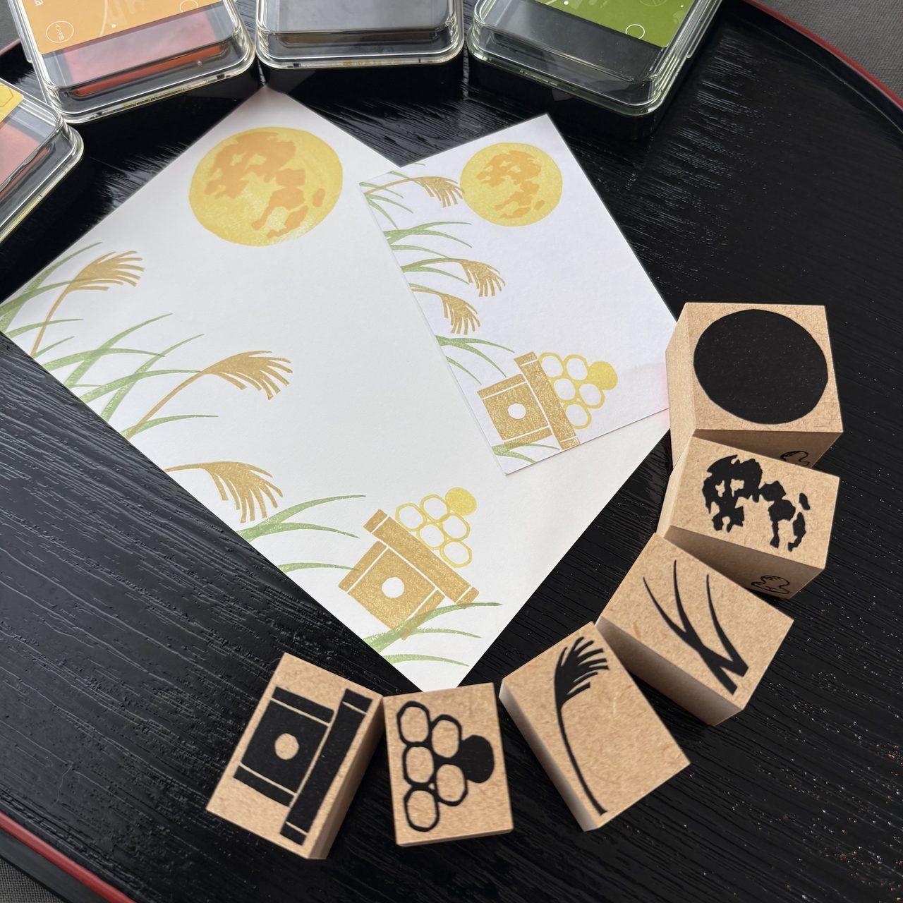 ラバースタンプ お月見団子 2点セット|単品|三方と団子 | 11枚目